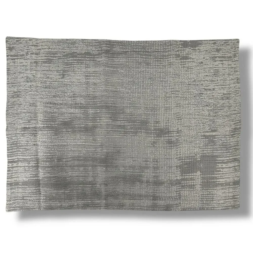 Restoration Hardware Brushstroke Jacquard CottonWool Sham Standard Fog Gray